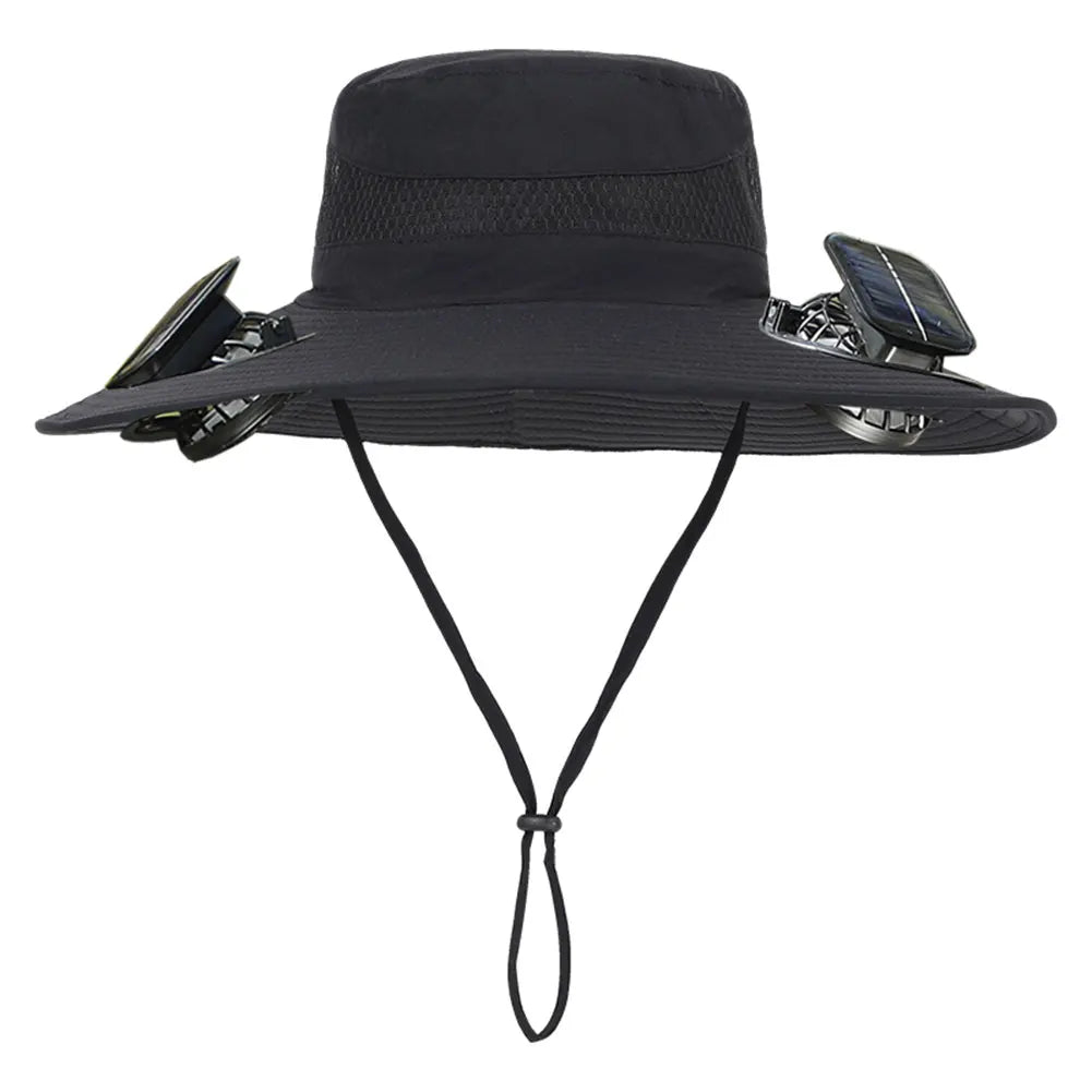 Akasora "BreezeFlow Pro" Solar-Powered Cooling Hat with Dual Fans