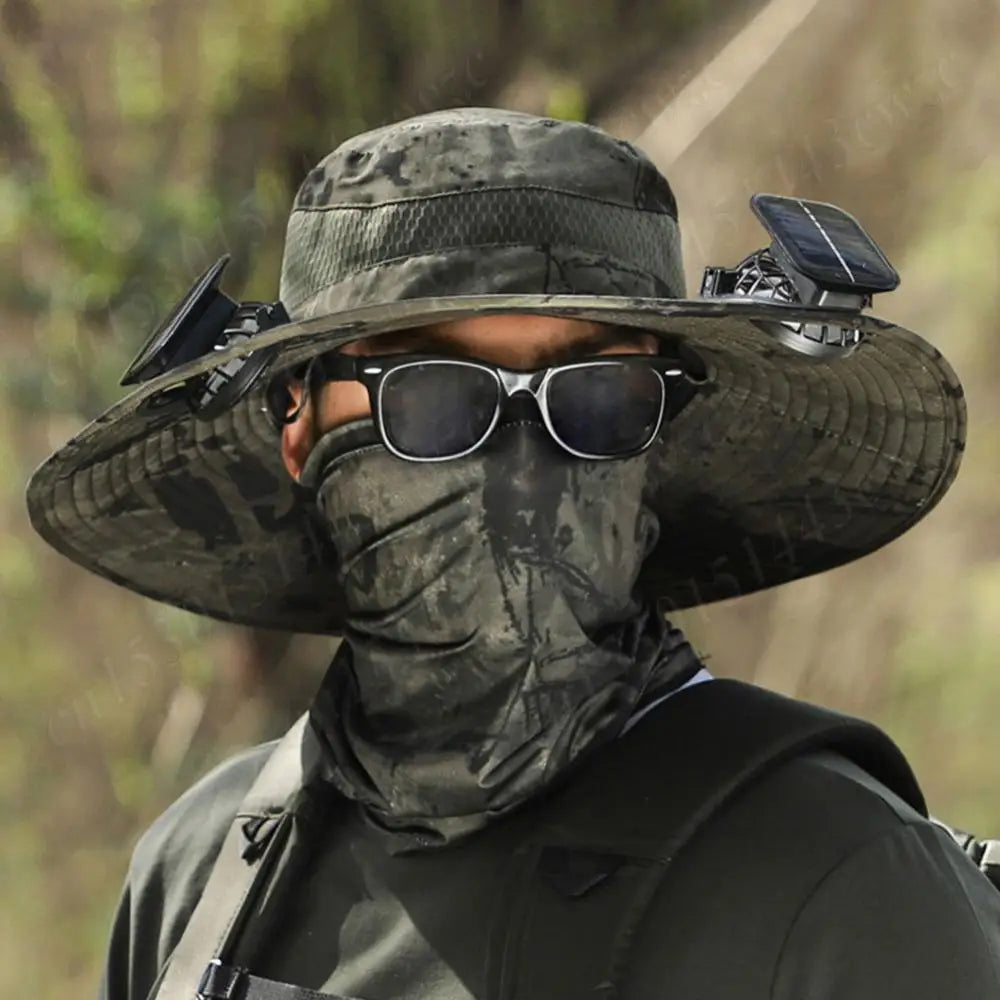 Akasora "BreezeFlow Pro" Solar-Powered Cooling Hat with Dual Fans