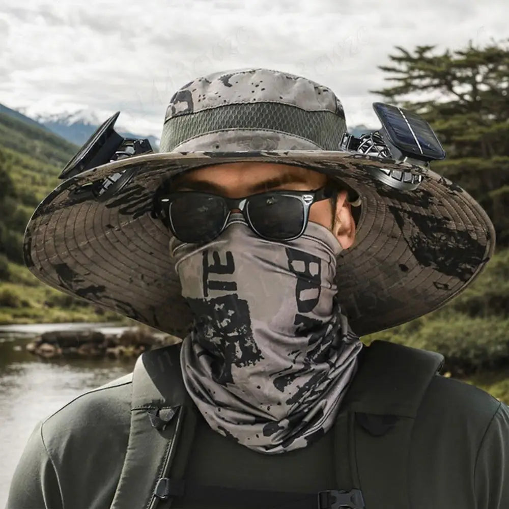 Akasora "BreezeFlow Pro" Solar-Powered Cooling Hat with Dual Fans