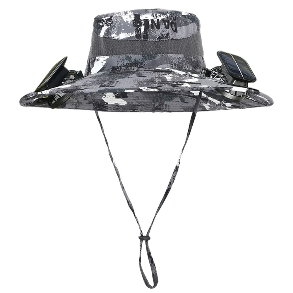 Akasora "BreezeFlow Pro" Solar-Powered Cooling Hat with Dual Fans