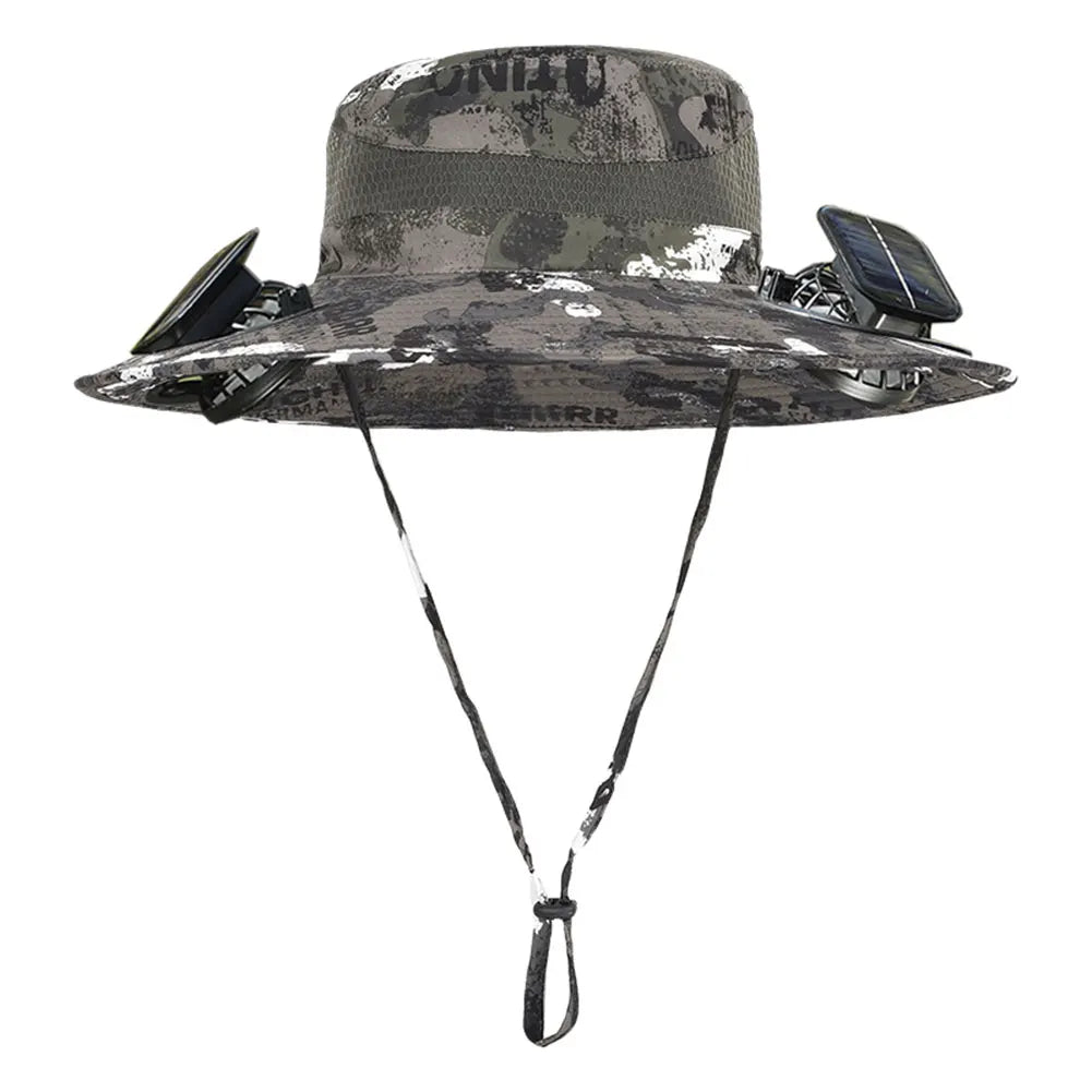 Akasora "BreezeFlow Pro" Solar-Powered Cooling Hat with Dual Fans