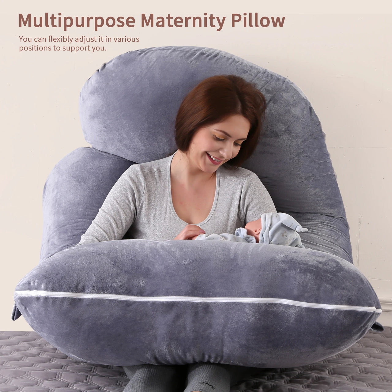 AkaSora CloudNest™ G-Shaped Maternity Pillow