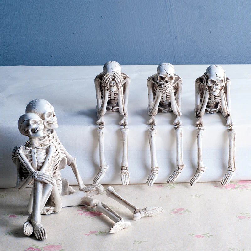 Bonechill Trio – See, Speak & Hear No Evil Skeleton Figurines