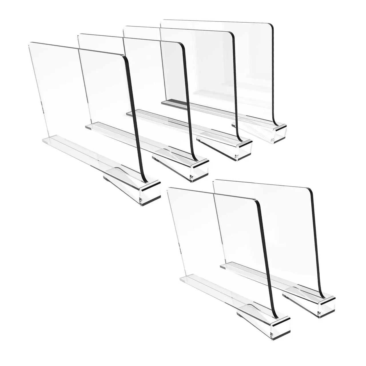 ClearSort Acrylic Shelf Dividers – Adjustable Multi-Purpose Closet & Storage Organizers