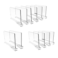 ClearSort Acrylic Shelf Dividers – Adjustable Multi-Purpose Closet & Storage Organizers