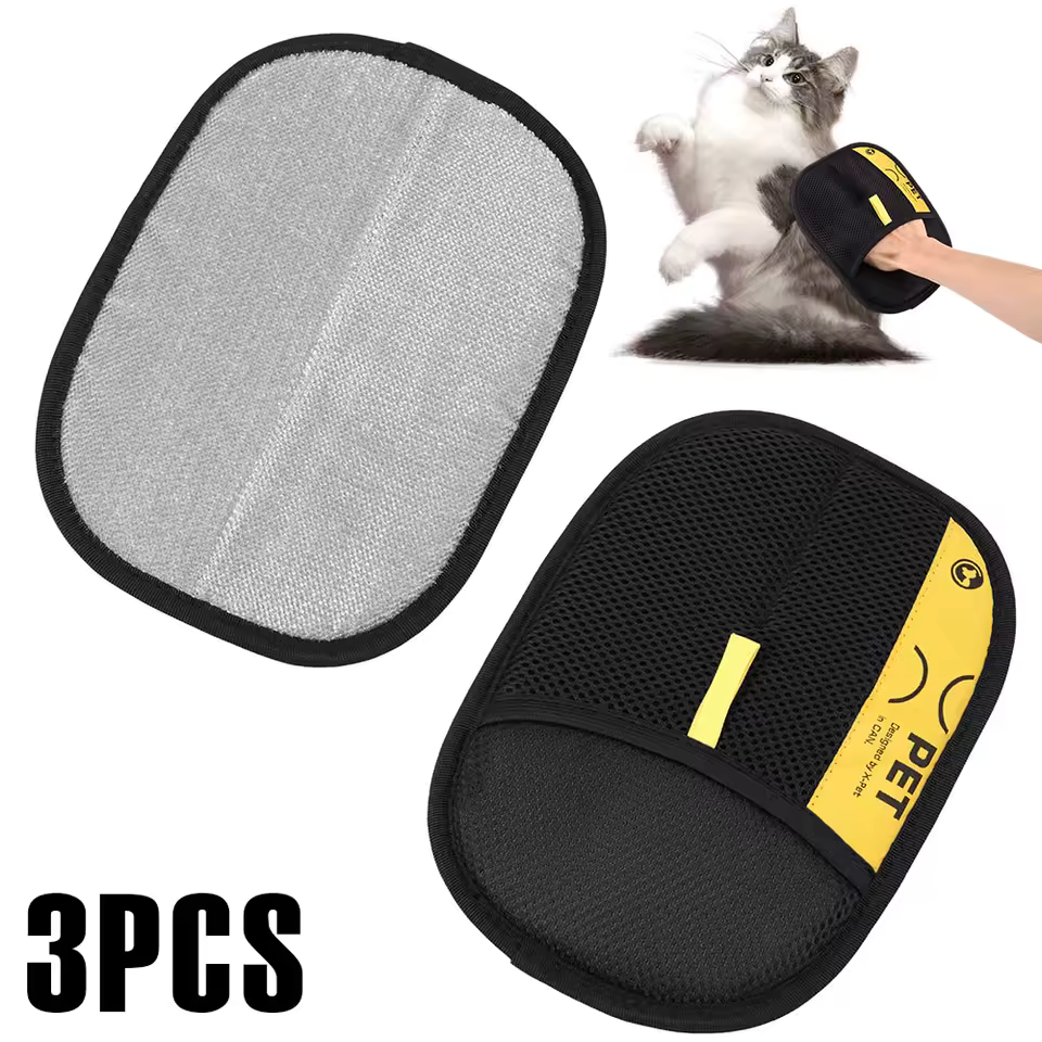 AkaSora FloofEase™ Double-Sided Pet Grooming Gloves