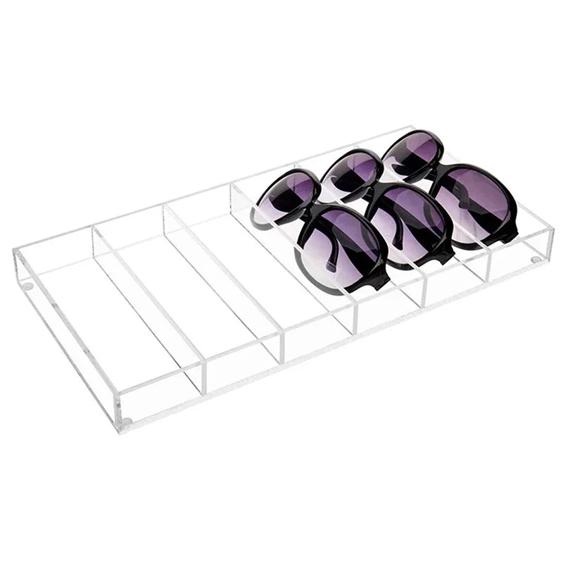 ClearView 6-Compartment Sunglass & Accessories Display Tray