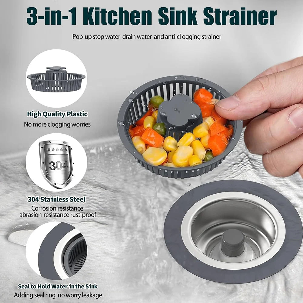 SinkMate 3-in-1 Stainless Steel Drain Buddy