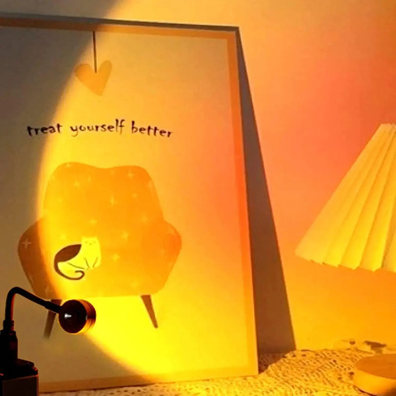 Solora™ LED Sunset Lamp – Golden Hour Mood Light Projector
