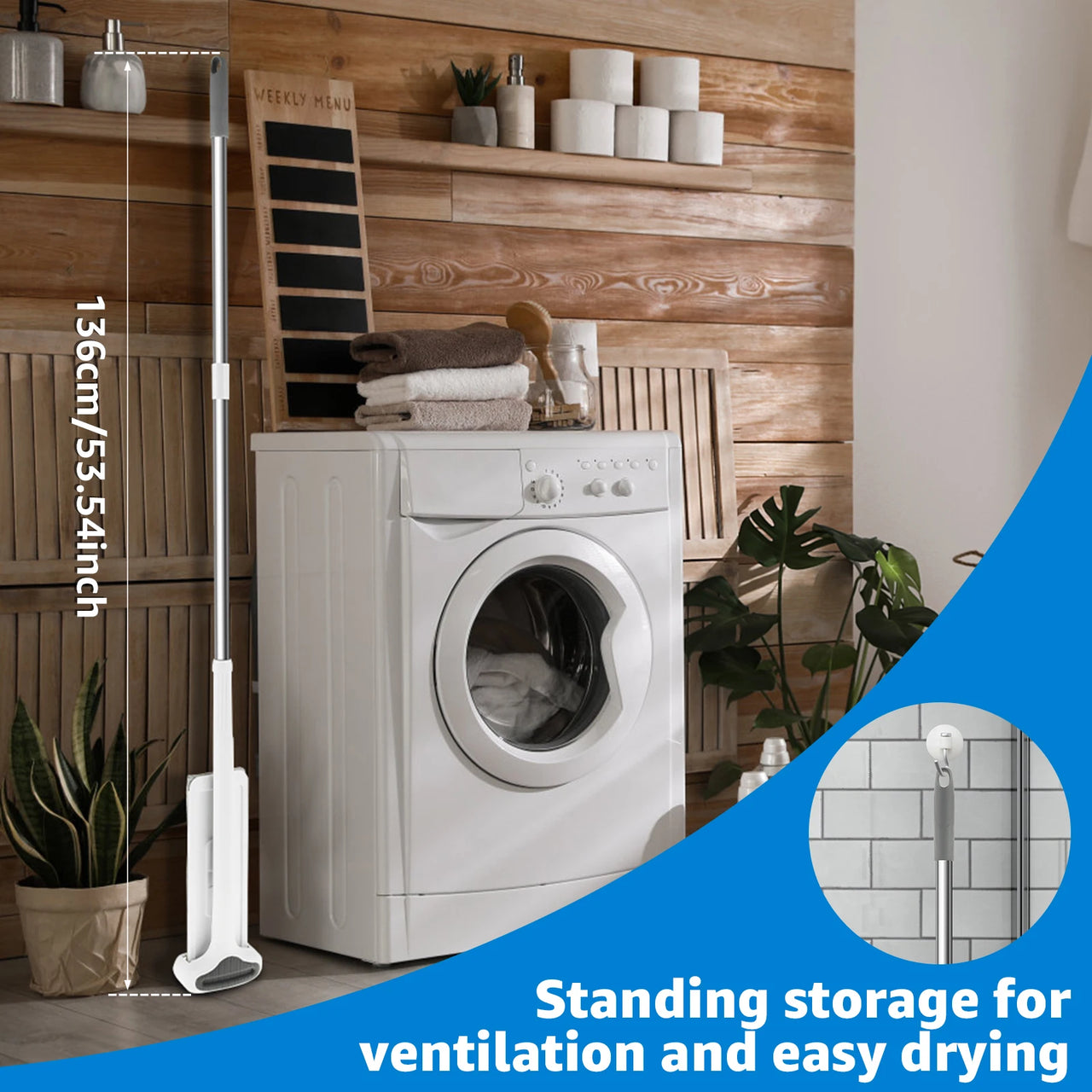 FlexiClean™ 360° Hands-Free Squeeze Mop