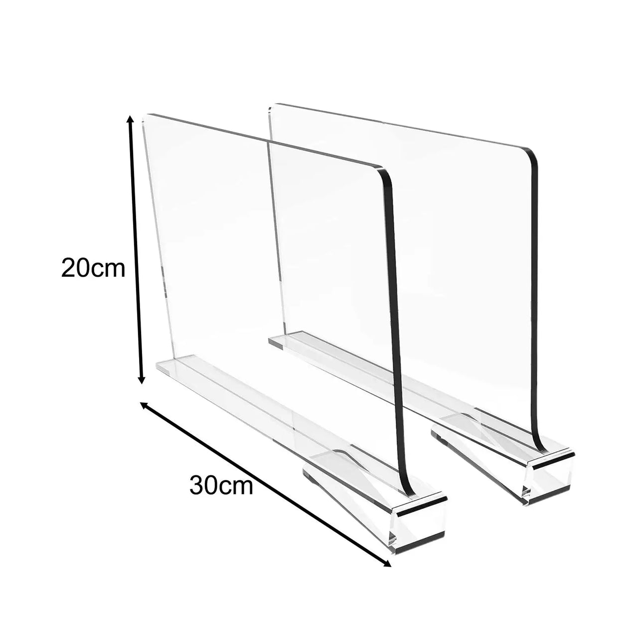 ClearSort Acrylic Shelf Dividers – Adjustable Multi-Purpose Closet & Storage Organizers