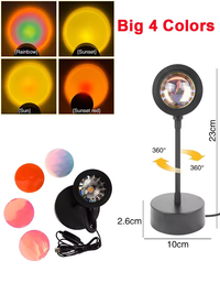 Solora™ LED Sunset Lamp – Golden Hour Mood Light Projector