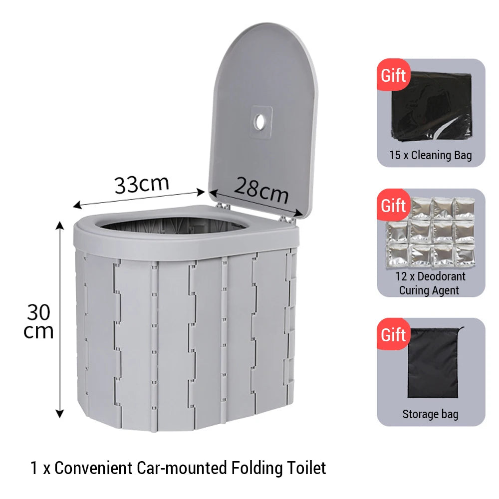 FoldAway Travel Toilet – Portable & Odor-Free Camping Potty