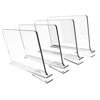 ClearSort Acrylic Shelf Dividers – Adjustable Multi-Purpose Closet & Storage Organizers