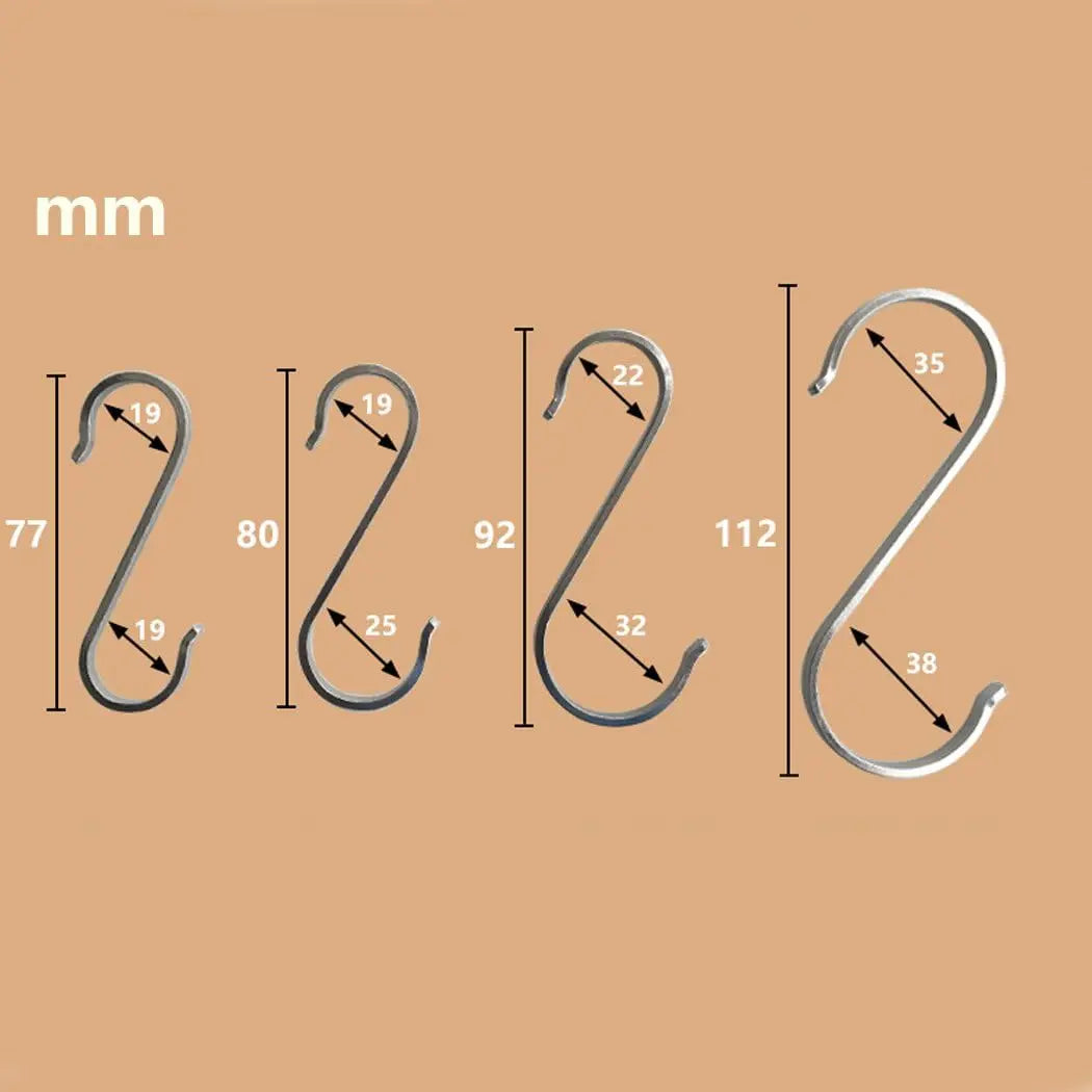 VersaHook Pro – Multi-Purpose Stainless Steel S Hooks for Organized Living