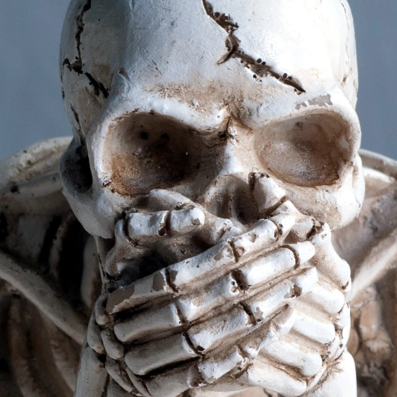 Bonechill Trio – See, Speak & Hear No Evil Skeleton Figurines