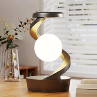 LumiGlow Orbit - Rotating Floating RGB Wireless Charging Lamp