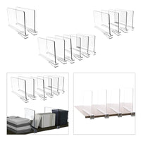 ClearSort Acrylic Shelf Dividers – Adjustable Multi-Purpose Closet & Storage Organizers