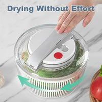 FreshSpin™ 3L Salad Spinner – One-Handed Easy Press Dryer & Mixer