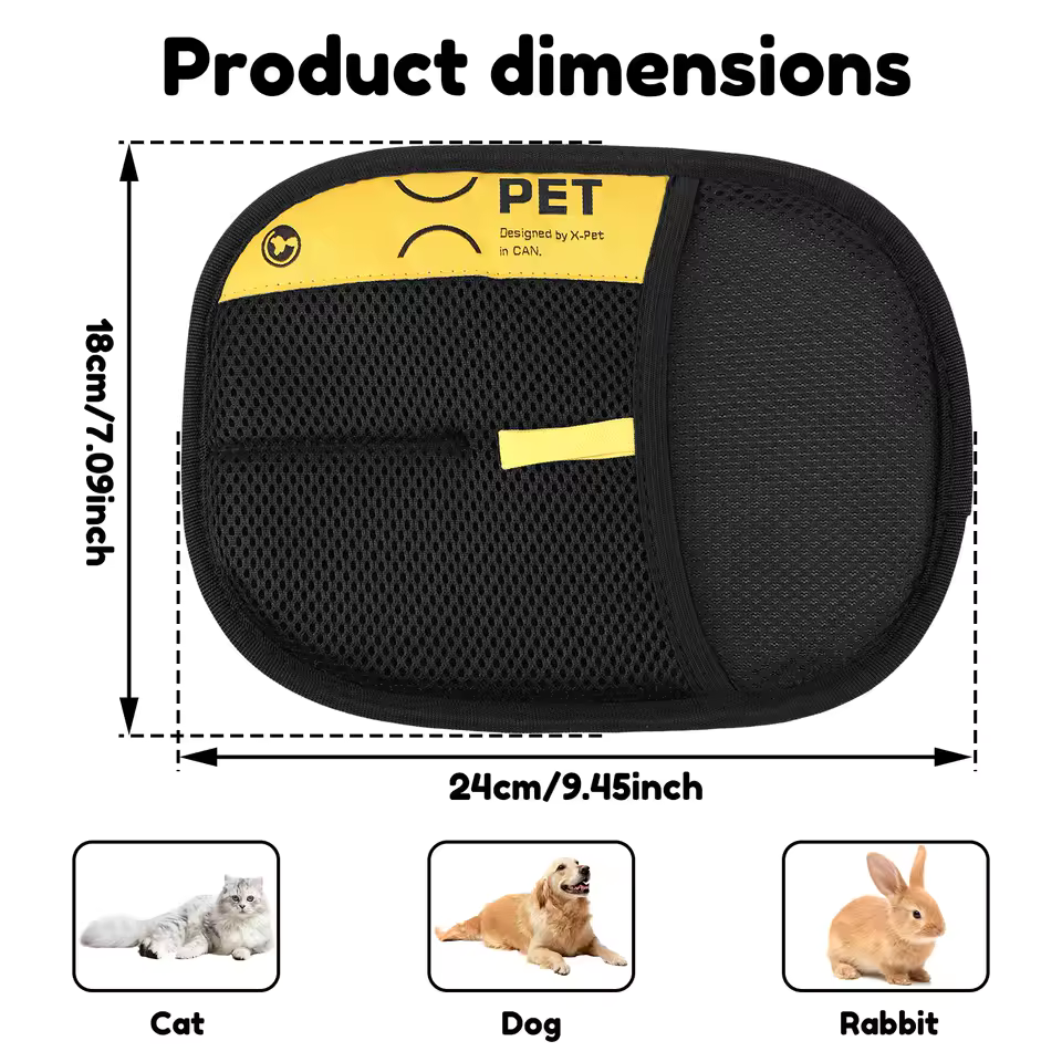 AkaSora FloofEase™ Double-Sided Pet Grooming Gloves
