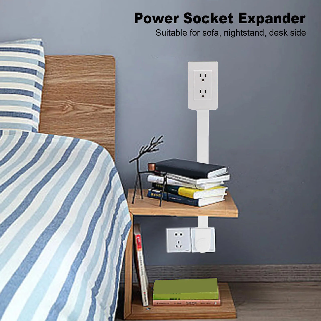Akasora "VoltFlex Pro" Rotating Power Extender with 180° Adjustable Base