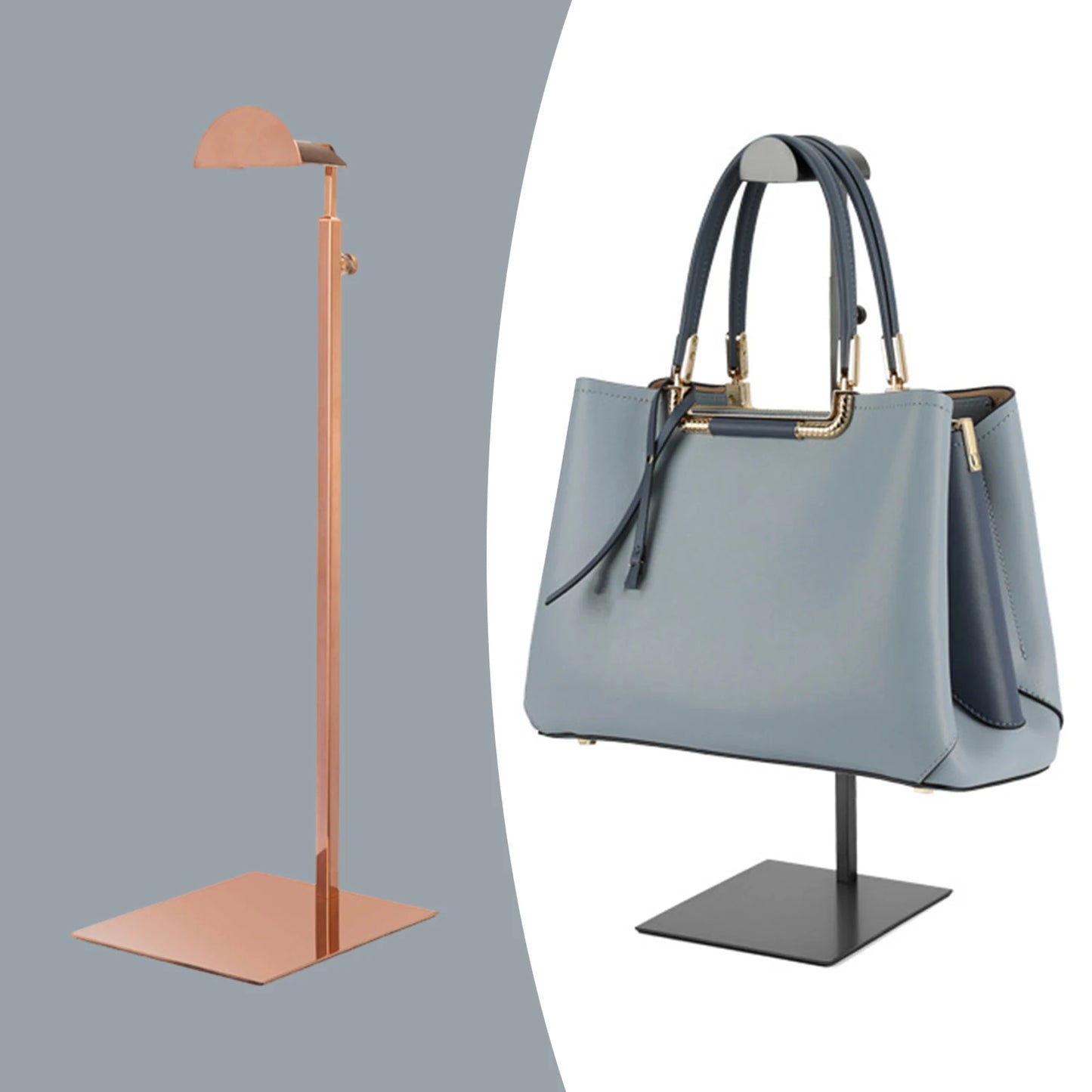 Handbag Display Stand Adjustable Hanging Bag Handbag Shelf Display Stand Purses Handbag Holder Rack Organizer Stand Storage