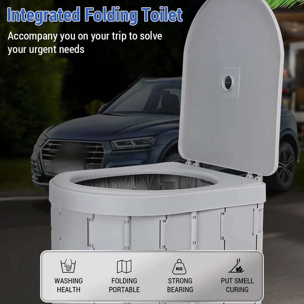 FoldAway Travel Toilet – Portable & Odor-Free Camping Potty